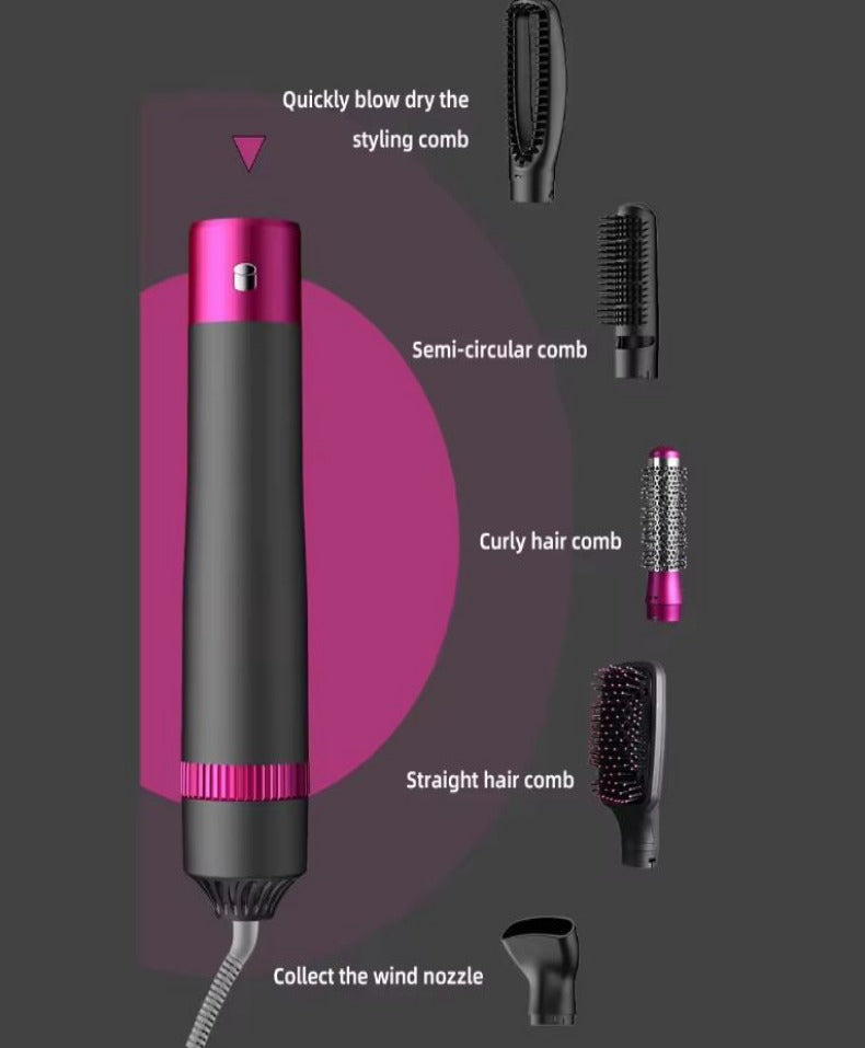 Hot Air Brush: Dry, Style, and Volumize with Ionic Technology (5-in-1)